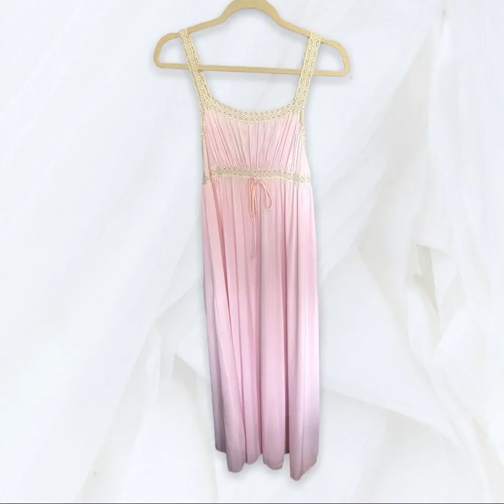 Vintage Pastel Pink Long Nightgown (M) Lorraine - Picture 5 of 5